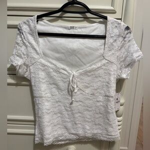 Ardene NWT White Lace Top